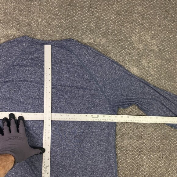 Rhone Shirt Men's XL Blue Heather Reign Long Sleeve Performance Gym Base Layer - Picture 9 of 11
